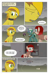 Size: 2024x3074 | Tagged: safe, artist:bruinsbrony216, imported from derpibooru, oc, oc only, oc:honeycomb, earth pony, pony, unicorn, comic:fallout equestria: grounded, fallout equestria, butt, comic, crying, female, flying, horn, male, mare, plot, slave collar, stallion, vulgar