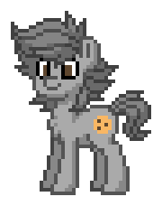Size: 180x228 | Tagged: safe, imported from derpibooru, oc, oc only, oc:blue cookie, earth pony, pony, pony town, earth pony oc, male, metal, metallic, photo, simple background, smiling, solo, stallion, transparent background
