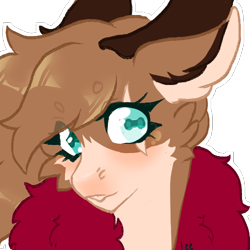 Size: 500x500 | Tagged: safe, artist:lonecrystalcat, imported from derpibooru, oc, pony, art trade, beanbrows, bust, commission, commissions open, eyebrows, eyebrows visible through hair, female, horizontal pupils, portrait, trade