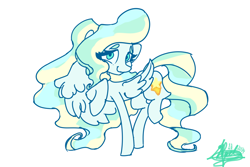 Size: 3600x2400 | Tagged: safe, artist:mannybcadavera, imported from derpibooru, vapor trail, pegasus, pony, colored, cute, female, flat colors, high res, looking at you, mare, simple background, smiling, smiling at you, solo, white background