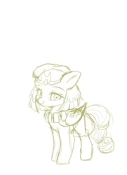 Size: 780x1078 | Tagged: safe, artist:qiuhu17819, imported from derpibooru, somnambula, pegasus, pony, female, mare, simple background, sketch, solo, white background