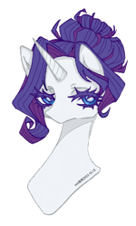 Size: 3604x6000 | Tagged: safe, artist:xiaosu70839, imported from derpibooru, rarity, pony, unicorn, bust, female, horn, mare, portrait, simple background, solo, transparent background
