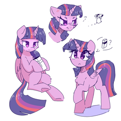 Size: 1500x1500 | Tagged: safe, artist:morningbullet, imported from derpibooru, twilight sparkle, alicorn, pony, angry, blushing, book, simple background, smiling, solo, twilight sparkle (alicorn), white background