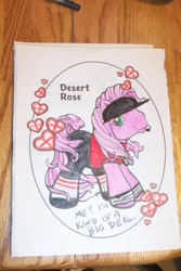 Size: 403x604 | Tagged: safe, artist:randomproxy, imported from derpibooru, desert rose, earth pony, pony, coloring book corruptions, g3, ponified, red, scout (tf2), solo, team fortress 2, traditional art