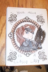 Size: 403x604 | Tagged: safe, artist:randomproxy, imported from derpibooru, pony, coloring book corruptions, g3, gears of war, marcus fenix, ponified, solo, traditional art