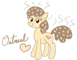 Size: 894x699 | Tagged: safe, artist:dhm, imported from derpibooru, oc, oc:oatmeal, pony, cute, digital art, food, looking at you, oatmeal, oats, solo, steam