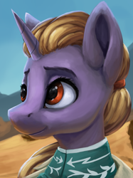 Size: 3716x4967 | Tagged: safe, artist:ryanmandraws, imported from derpibooru, oc, oc only, oc:evening star, pony, unicorn, equestria at war mod, bust, hairband, horn, portrait, solo