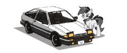 Size: 2560x1080 | Tagged: safe, artist:morningbullet, imported from derpibooru, oc, oc only, oc:noot, earth pony, pony, car, initial d, simple background, solo, toyota sprinter trueno [ae86], white background