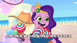 Size: 1920x1080 | Tagged: safe, edit, edited screencap, imported from derpibooru, screencap, pipp petals, earth pony, pegasus, leak, spoiler:g5, spoiler:my little pony: tell your tale, spoiler:tyts02e13, animated, bomb, explosion, g5, hindi, meme, my little pony: tell your tale, p + p = bffs, posey bloom, sound, subtitles, weapon, webm