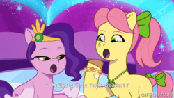 Size: 600x338 | Tagged: safe, imported from derpibooru, screencap, pipp petals, earth pony, pegasus, pony, leak, spoiler:g5, spoiler:my little pony: tell your tale, spoiler:tyts02e13, animated, duo, duo female, female, g5, gif, mare, my little pony: tell your tale, p + p = bffs, posey bloom, subtitles, turkish