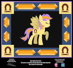 Size: 4254x3962 | Tagged: safe, artist:nathianexiztant, imported from derpibooru, pegasus, pony, absurd resolution, eyes closed, female, libra, mare, poster, solo