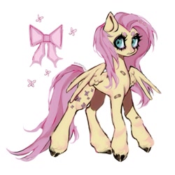 Size: 1259x1259 | Tagged: safe, artist:bioluminescentfarts, imported from derpibooru, fluttershy, pegasus, pony, bandaid, female, mare, simple background, solo, unshorn fetlocks, white background