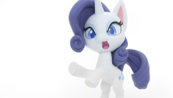 Size: 1920x1080 | Tagged: safe, imported from derpibooru, screencap, rarity, pony, unicorn, my little pony: pony life, my little pony: stop motion short, angry, cute, horn, rearing, solo