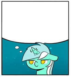 Size: 736x796 | Tagged: prompter needed, safe, imported from derpibooru, lyra heartstrings, pony, unicorn, ai content, ai generated, female, floppy ears, generator:novelai, generator:stable diffusion, glowing, glowing horn, horn, lidded eyes, mare, meme, meme template, solo, thinking, thinking bubble
