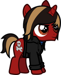 Size: 660x813 | Tagged: safe, artist:lightningbolt, derpibooru exclusive, imported from derpibooru, pony, unicorn, .svg available, all time low, clothes, colt, dyed mane, dyed tail, foal, hood, hoodie, horn, jack barakat, male, ponified, shirt, show accurate, simple background, smiling, solo, standing, svg, tail, transparent background, undershirt, vector