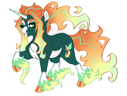 Size: 3600x2700 | Tagged: safe, artist:gigason, imported from derpibooru, oc, oc only, oc:firebug, pony, unicorn, cloven hooves, coat markings, colored hooves, colored horn, colored pinnae, eyeshadow, facial markings, female, fiery mane, fiery tail, gradient mane, gradient tail, green eyes, green eyeshadow, grin, hoof fluff, hoof polish, horn, long feather, long fetlocks, magical lesbian spawn, makeup, mare, obtrusive watermark, offspring, one eye closed, pale belly, parent:crackle cosette, parent:oc:lotus logi, ponytail, raised hoof, shiny hooves, simple background, smiling, snip (coat marking), solo, striped horn, tail, transparent background, unicorn oc, unshorn fetlocks, watermark, wink