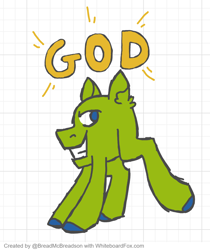 Size: 1080x1288 | Tagged: safe, artist:fuckomcfuck, imported from derpibooru, oc, oc only, oc:god, pony, abomination, simple background, solo, text, wat, white background, whiteboard fox