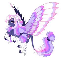 Size: 4300x4200 | Tagged: safe, artist:gigason, imported from derpibooru, oc, oc only, oc:starbreaker, pegasus, pony, clothes, cloven hooves, coat markings, colored hooves, colored pinnae, colored wings, colored wingtips, eye clipping through hair, female, flying, gradient mane, gradient tail, hoof fluff, hoof polish, leonine tail, long feather, long fetlocks, mare, multicolored wings, obtrusive watermark, parent:oc:voltage, parent:twilight sparkle, pigtails, shaped eyebrows, shiny hooves, simple background, socks, socks (coat markings), solo, tail, transparent background, unshorn fetlocks, watermark, wings