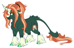 Size: 4100x2700 | Tagged: safe, artist:gigason, imported from derpibooru, oc, oc only, oc:firefly fatale, pony, unicorn, blaze (coat marking), butt fluff, cloven hooves, coat markings, colored hooves, colored horn, colored pinnae, facial markings, floppy ears, gradient hooves, green eyes, hoof polish, horn, leonine tail, male, obtrusive watermark, offspring, parent:crackle cosette, parent:sunburst, ponytail, shiny hooves, simple background, socks (coat markings), solo, stallion, standing, striped horn, tail, tail fluff, transparent background, unicorn oc, watermark