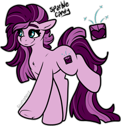 Size: 1692x1769 | Tagged: safe, artist:sexygoatgod, imported from derpibooru, oc, oc only, oc:sparkle candy, earth pony, pony, adoptable, female, parent:starlight glimmer, parent:tempest shadow, parents:tempestglimmer, simple background, solo, transparent background