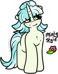Size: 1227x1565 | Tagged: safe, artist:sexygoatgod, imported from derpibooru, oc, oc only, oc:minty style, pony, unicorn, adoptable, female, horn, parent:coco pommel, parent:lyra heartstrings, parents:lyracoco, simple background, solo, transparent background