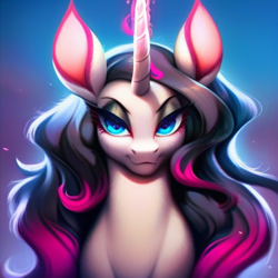 Size: 512x512 | Tagged: prompter needed, safe, imported from derpibooru, unicorn, them's fightin' herds, ai content, community related, horn, oleander (tfh), solo