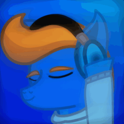 Size: 512x512 | Tagged: safe, artist:sp3ctrum-ii, imported from derpibooru, oc, oc only, oc:rio, pegasus, pony, animated, commission, gif, headphones, listening to music, music, profile picture, solo