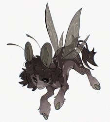 Size: 823x911 | Tagged: safe, artist:m00nkachu, imported from derpibooru, oc, oc only, breezie, pony, antennae, insect wings, simple background, solo, unshorn fetlocks, white background, wings