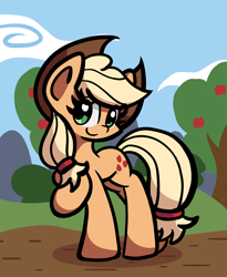 Size: 1280x1559 | Tagged: safe, artist:derp pone, imported from derpibooru, applejack, earth pony, cute, hat, solo