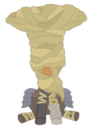 Size: 2250x3114 | Tagged: safe, oc, oc:yellowhoof heysel, earth pony, pony, armor, boots, female, hat, headwrap, mare, overcoat, ponerpics community collab 2024, robes, shoes, solo, xanthous overcoat
