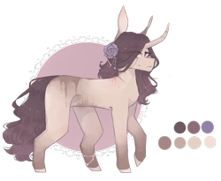 Size: 924x756 | Tagged: safe, artist:riressa, imported from derpibooru, oc, oc only, pony, unicorn, adoptable, female, flower, flower in hair, horn, mare, simple background, solo, transparent background