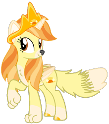 Size: 624x709 | Tagged: safe, artist:ncolque, imported from derpibooru, oc, oc only, oc:daylight shine, alicorn, fox, fox pony, hybrid, pony, crown, hybrid pony, jewelry, regalia, simple background, solo, transparent background