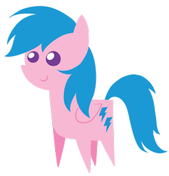 Size: 1024x1067 | Tagged: source needed, safe, artist:lunarahartistry, imported from derpibooru, firefly, pegasus, pony, chibi, female, folded wings, g1, g1 to g4, generation leap, pointy ponies, simple background, smiling, solo, standing, transparent background, wings