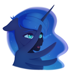 Size: 1656x1660 | Tagged: safe, artist:tanatos, imported from derpibooru, nightmare moon, princess luna, alicorn, pony, bust, crying, open mouth, portrait, simple background, teary eyes, transformation, wings