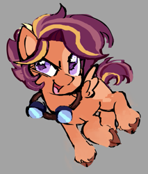 Size: 547x641 | Tagged: safe, artist:krabling, imported from derpibooru, part of a set, scootaloo, pegasus, pony, alternate design, alternate hairstyle, alternate mane color, alternate tail color, brown hooves, cloven hooves, coat markings, colored hooves, colored pinnae, colored wings, colored wingtips, cute, cutealoo, eyelashes, facial markings, female, filly, foal, goggles, gray background, looking up, multicolored mane, multicolored tail, narrowed eyes, open mouth, open smile, orange coat, purple eyes, purple mane, purple tail, raised hooves, redesign, shiny eyes, short mane, short tail, simple background, small wings, smiling, socks (coat markings), solo, spread wings, tail, tongue out, two toned wings, unshorn fetlocks, wingding eyes, wings