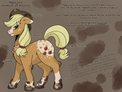 Size: 4800x3600 | Tagged: safe, artist:captaincassidy, imported from derpibooru, applejack, earth pony, appaloosa, coat markings, female, infection au, mare, mud, muddy, muddy hooves, redesign, solo