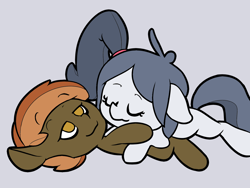 Size: 1600x1200 | Tagged: safe, color edit, deleted from derpibooru, edit, imported from ponybooru, button mash, rumble, colored, gay, male, rumblemash, shipping, snuggling