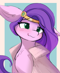 Size: 1536x1864 | Tagged: safe, artist:nari_artsz, imported from derpibooru, pipp petals, pegasus, pony, big ears, clothes, female, g5, mare, tongue out