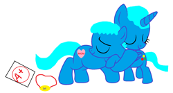 Size: 1846x986 | Tagged: safe, artist:memeartboi, imported from derpibooru, oc, pegasus, pony, unicorn, a+, affection, bonding, colt, cute, duo, duo male and female, exam, female, foal, gold medal, gumball watterson, happy, heart, heartwarming, horn, hug, hugging a pony, male, mare, mare oc, medal, mommy, mother, mother and child, mother and son, nicole watterson, ponified, proud, proud mother, relieved, simple background, smiling, the amazing world of gumball, unicorn oc, white background, wings