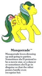 Size: 550x1000 | Tagged: safe, imported from derpibooru, masquerade (g1), twinkle eyed pony, g1, g1 backstory, my little pony fact file, official, simple background, solo, white background