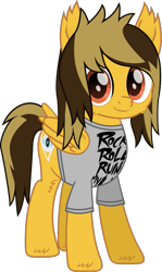 Size: 723x1216 | Tagged: safe, artist:lightningbolt, derpibooru exclusive, imported from derpibooru, pegasus, pony, .svg available, alex gaskarth, all time low, butt fluff, cheek fluff, clothes, colored pupils, dyed mane, dyed tail, ear fluff, fluffy, folded wings, hoof fluff, looking at you, male, movie accurate, ponified, shirt, simple background, solo, stallion, standing, svg, t-shirt, tail, tail feathers, transparent background, vector, wing fluff, wings