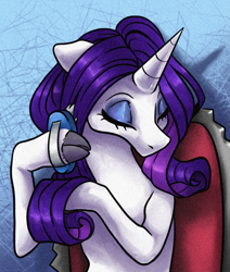 Size: 1357x1604 | Tagged: safe, artist:smirk, imported from derpibooru, rarity, unicorn, brush, brushing mane, chair, eyes closed, floppy ears, hairbrush, horn, makeup, solo