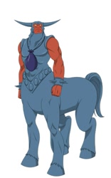 Size: 543x870 | Tagged: safe, imported from derpibooru, centaur, taur, 80s, bag, g1, horn, jewelry, necklace, simple background, solo, spikes, tirek (g1), white background