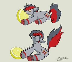Size: 2800x2400 | Tagged: safe, artist:0747rho, imported from derpibooru, oc, oc only, oc:ampere volts, pegasus, pony, commission, food, lemon, lemon meme, licking, meme, pegasus oc, puckered face, scrunchy face, silly, silly pony, simple background, solo, sour, tongue out, white background, wings, ych result