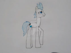 Size: 1032x774 | Tagged: safe, artist:violetrose13-art, imported from derpibooru, stratus wind, earth pony, pony, cute, deviantart watermark, male, obtrusive watermark, older, older stratus wind, rule 63, solo, stallion, stratusbetes, traditional art, watermark