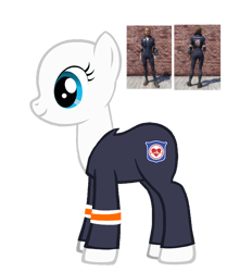 Size: 900x1075 | Tagged: safe, imported from derpibooru, oc, oc only, human, pony, fallout equestria, base used, clothes, fallout, fallout 76, female, jumpsuit, original art, reference used, responders, responders paramedic jumpsuit, uniform