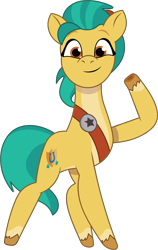 Size: 696x1100 | Tagged: safe, artist:prixy05, imported from derpibooru, hitch trailblazer, earth pony, pony, female, g5, harness pathfinder, mare, my little pony: tell your tale, rule 63, simple background, transparent background, vector