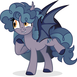 Size: 4145x4146 | Tagged: safe, artist:cirillaq, imported from derpibooru, oc, oc only, oc:stormy night, bat pony, pony, bat pony oc, bat wings, female, mare, simple background, solo, transparent background, wings