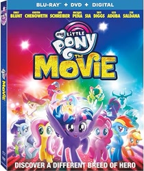 Size: 385x459 | Tagged: safe, imported from derpibooru, applejack, fluttershy, pinkie pie, rainbow dash, rarity, spike, twilight sparkle, alicorn, earth pony, pegasus, unicorn, my little pony: the movie, blu-ray, cover art, dvd, dvd cover, horn, twilight sparkle (alicorn)
