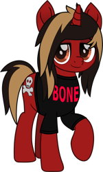 Size: 712x1183 | Tagged: safe, artist:lightningbolt, derpibooru exclusive, imported from derpibooru, pony, unicorn, .svg available, all time low, clothes, colored pupils, dyed mane, dyed tail, horn, jack barakat, lidded eyes, looking at you, male, movie accurate, ponified, raised hoof, shirt, simple background, solo, stallion, standing, svg, t-shirt, tail, transparent background, vector, wings